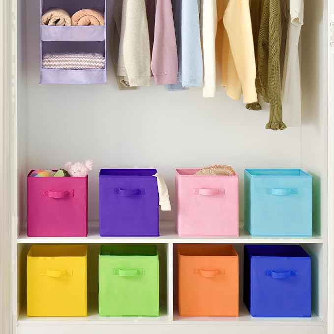 GRANNY SAYS 11 Inch Cube Storage Bins, Colorful Cube Storage Organizer - Image 4