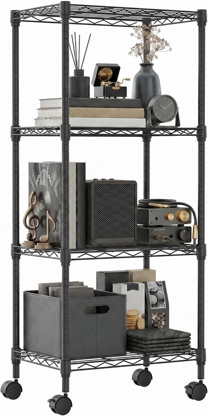 M MZG 4 Tiers Storage Shelves Load 1000 LBS, Metal Shelving Wire Metal Shelving by MEIGAOPLASTICANDMETALHKCOLIMITED
