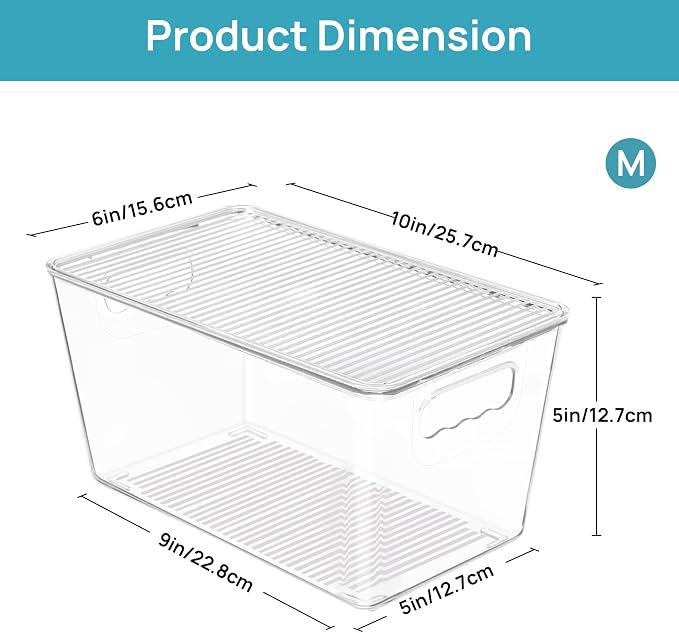 Vtopmart 1 Pack Clear Stackable Storage Bins - Image 2
