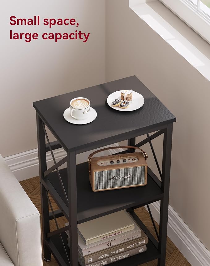 YMYNY 3 Tiers Bookcase, Industrial Metal Bookshelf - Image 6