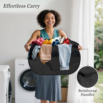 100L Extra Large Mesh Pop Up Laundry Hamper - Image 6
