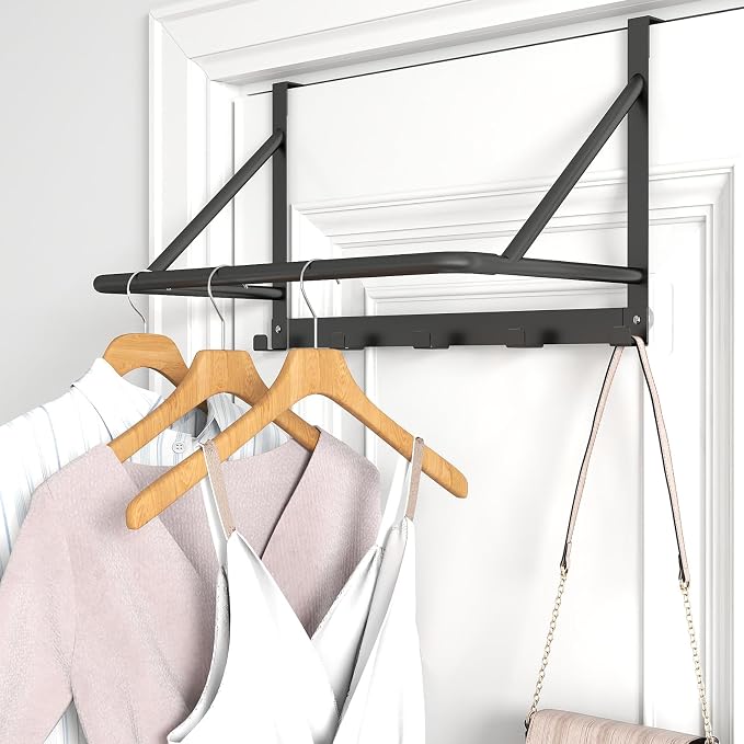 CHJgroup Over The Door Clothes Hanger, Metal Clothes Rack by CHJgroup