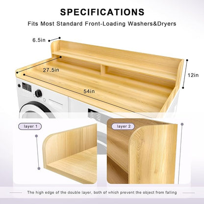 2-Tier Washer and Dryer Countertop Shelf, Laundry Room Storage & Organization - Image 3