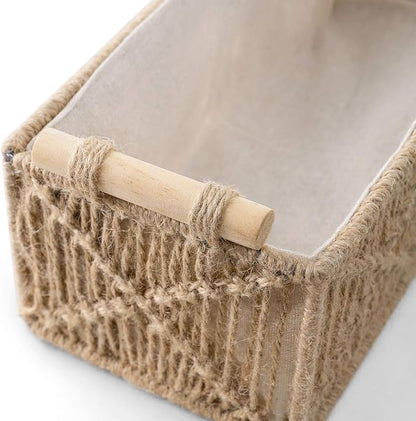 Mkono Macrame Storage Baskets Boho Decor Box Handmade Woven Decorative - Image 6
