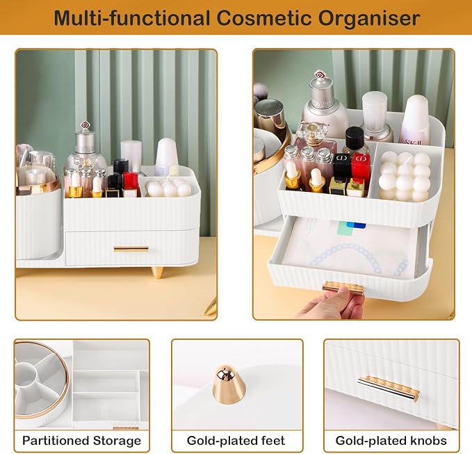 Rotating Makeup Organizer for Vanity - Image 4
