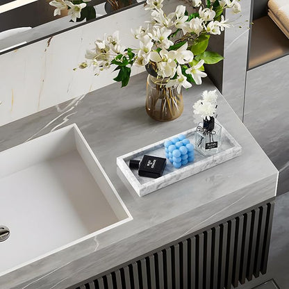 Real Natural Small Marble Tray for Bathroom, Kitchen and Desktop, Rectangle - Image 5