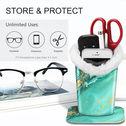 Fintie Plush Lined Eyeglasses Holder, Glasses Stand Case, Anti-scratch Glasses - Image 4