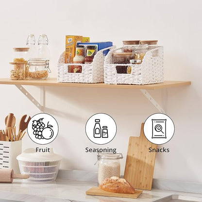 OIAHOMY Pantry Baskets for Organizing, Paper Rope Baskets - Image 7