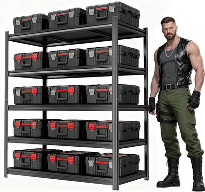 5Tier Garage Metal Shelving, 3020 lbs Storage Shelves Heavy-Duty, Double-Layer by Beaunatixx