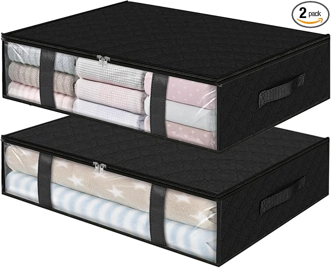 StorageRight Under Bed Storage Bags 2 Pack, 40L Large Clothes & Comforter by StorageRight