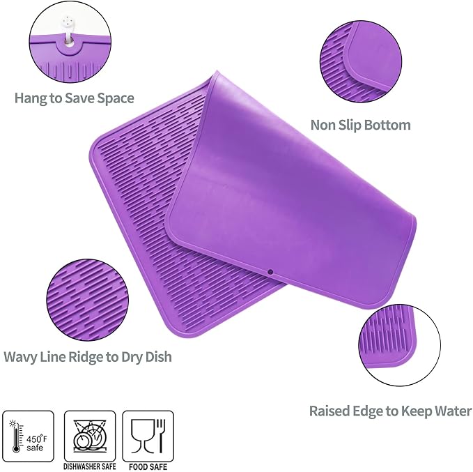Silicone Dish Drying Mat for Multiple Usage, Easy clean, Eco-friendly, - Image 3