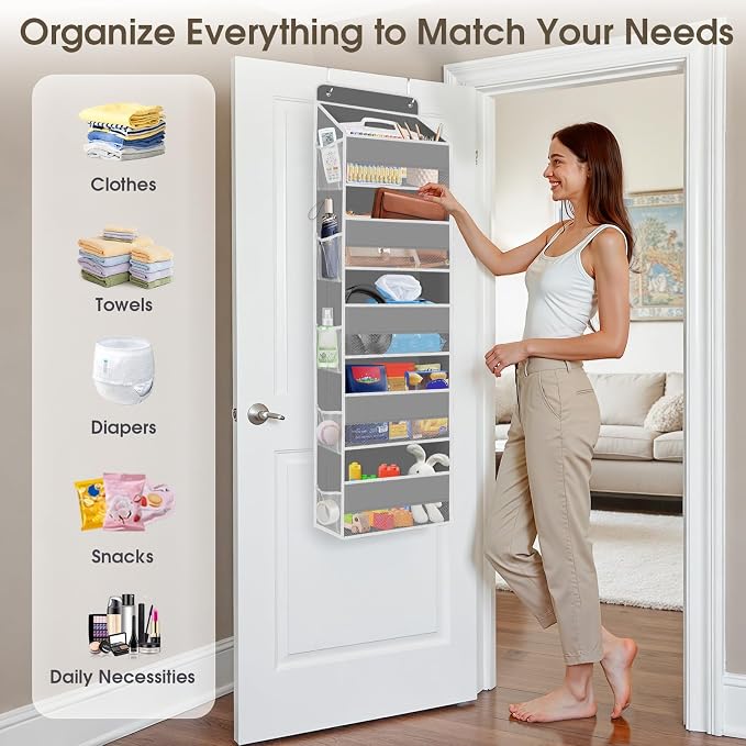 1 Pack Over The Door Organizer, Hanging Storage Organizer - Image 6