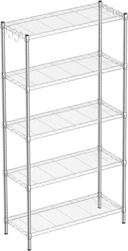 Guan River 5-Shelf Adjustable Metal Wire Shelving, Sturdy and Durable, Storage by GuanRiver