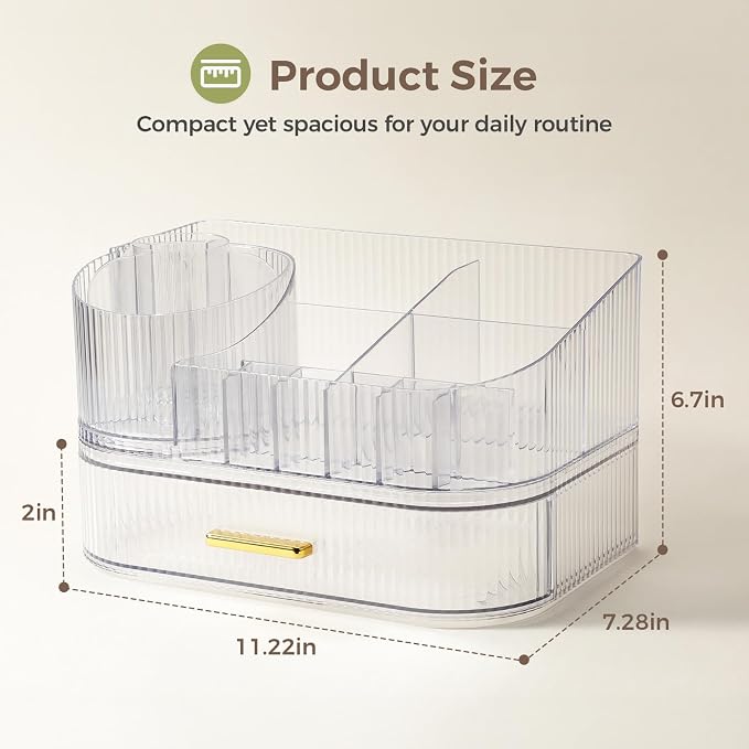 Delamu Makeup Organizer for Vanity - Image 2