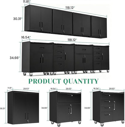 Garage Cabinet System | Heavy Duty Steel All-in-One Modular Garage Cabinet Set - Image 2