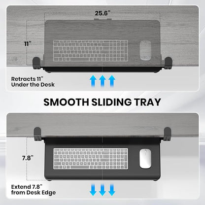 Keyboard Tray Under Desk, Pull Out Keyboard & Mouse Tray - Image 3