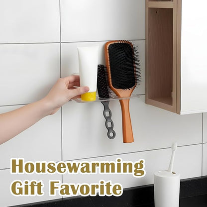 Bathroom Hair Brush Holder Wall Mounted Hair Brush Organizer - Image 6
