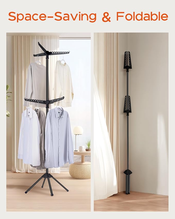 CASAMAYA Clothes Drying Rack Foldable, 74.8 inch 2 Tier Laundry Drying Rack - Image 3