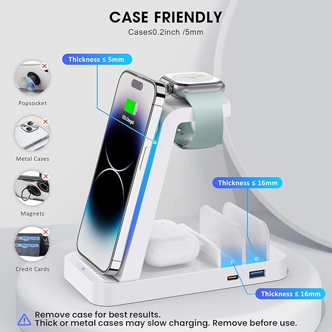 Wireless Charger for iPhone - 5 in 1 Charging Station for Multiple Devices - Image 6