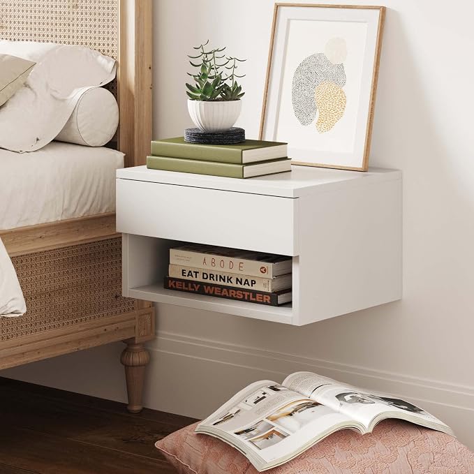 Nathan James Jackson Wall Mounted Floating Bedroom Nightstand by Unknown
