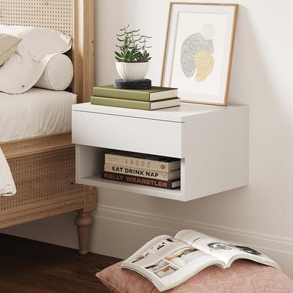 Nathan James Jackson Wall Mounted Floating Bedroom Nightstand by Unknown