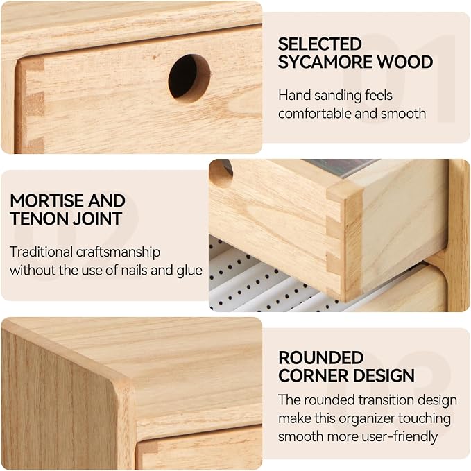 KIRIGEN Desk Organizer with 3 Drawers - Image 4