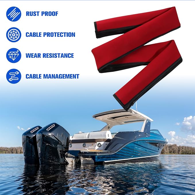 48inch Neoprene Trolling Motor Cable Sleeve 2'' Dia Cable Organizer | Protect & - Image 7