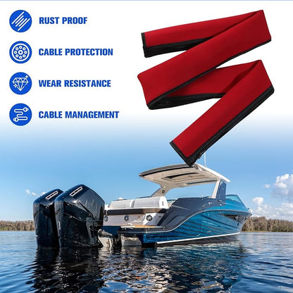 48inch Neoprene Trolling Motor Cable Sleeve 2'' Dia Cable Organizer | Protect & - Image 7
