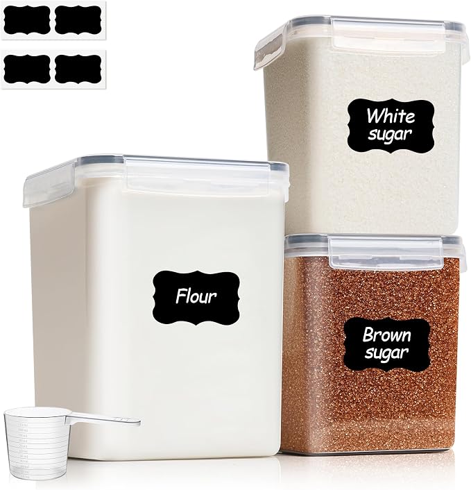3 PCS Airtight Flour and Sugar Container by ComSaf
