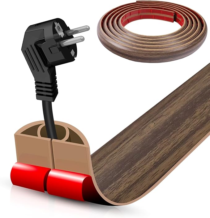 Floor Cord Cover Self Adhesive Cord Hider, 10FT Cable Management, Extension by DBHXXMB-HH