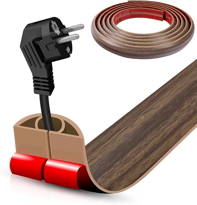 Floor Cord Cover Self Adhesive Cord Hider, 20FT Cable Management, Extension by DBHXXMB-HH