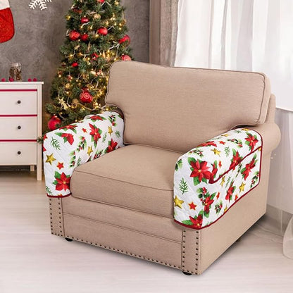 H.VERSAILTEX Christmas Couch Arm Covers Water Resistant Armrest Covers - Image 3