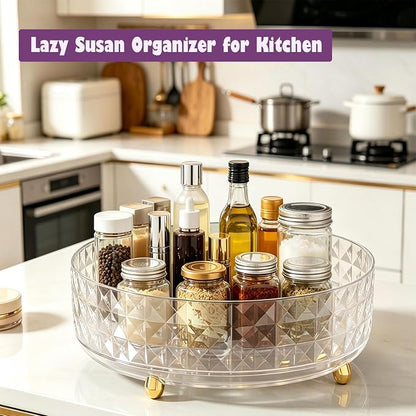 Non Skid Lazy Susan Turntable, Spice Rack Turntable, 9 Inch Spinning Organizer - Image 6