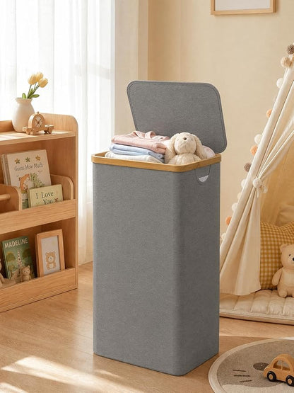 iEGrow Laundry Hamper with Lid, 110L Large Laundry Hamper with Handle and Lid - Image 8