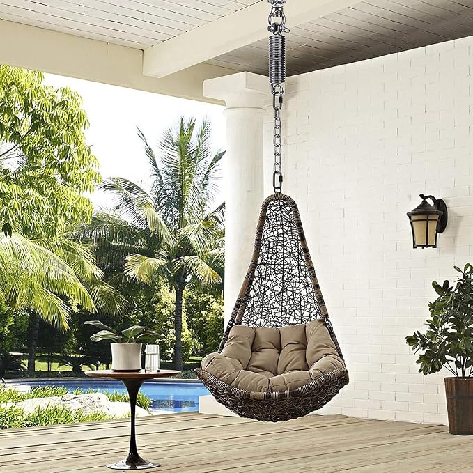 SELEWARE Hammock Chair Hanging Kit, Bearing Swing Hooks w/Spring & Chain | - Image 6