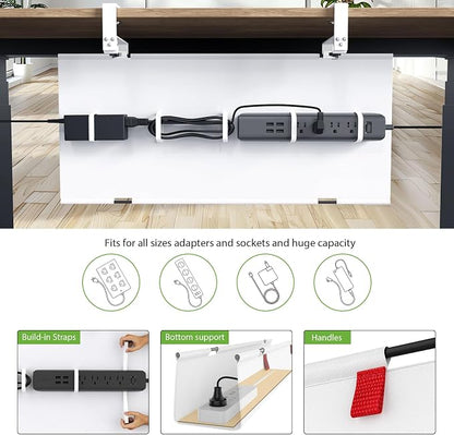 KEEGH Large 36" Under Desk Cable Management Tray - Image 2