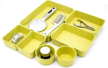 Welaxy Drawer organizers tray Felt storage bins office Desk dividers Morandi - Image 3