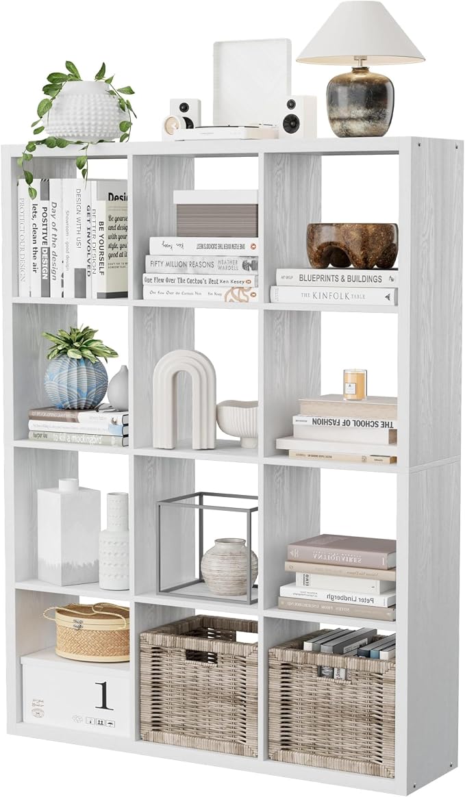 12-Cube Storage Organizer, Wooden Cube Shelf Bookcase - Image 9