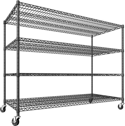 PrimeZone 60" W x 24" D x 76" H Heavy Duty Wire Storage Shelves by PrimeZone