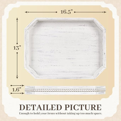 Wooden Decorative Tray, Rustic Serving Tray - Image 2