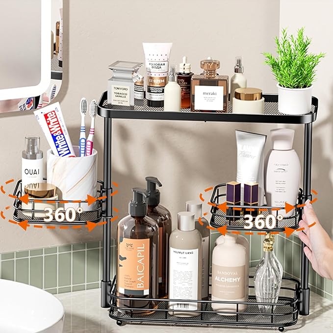 VITVITI 3 Tier Bathroom Organizer Countertop, Metal Wire Bathroom Counter by VITVITI