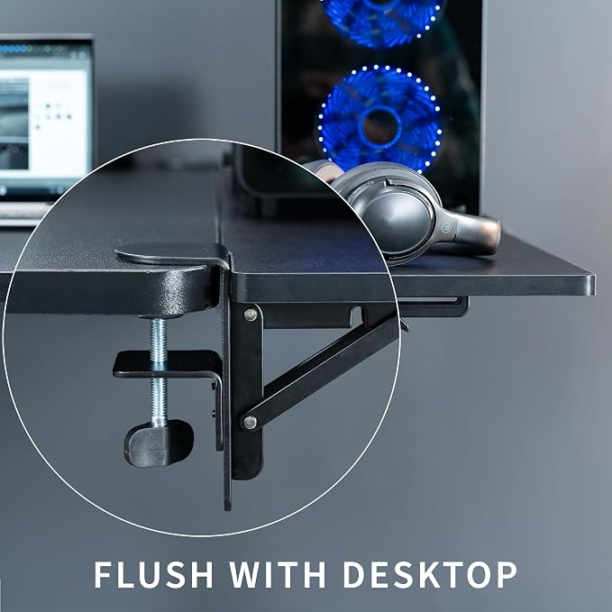 VIVO Black Clamp-on 30 x 12 in Desk Extender, DESK-EXT30 | Foldable, Wrist - Image 8