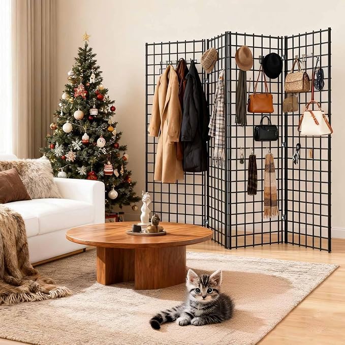 2' x 6' Black Gridwall Panels, Commercial & Home Wall Grid Display - Image 5