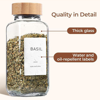 ComSaf 8 oz 6Pcs Glass Spice Jars - Image 4