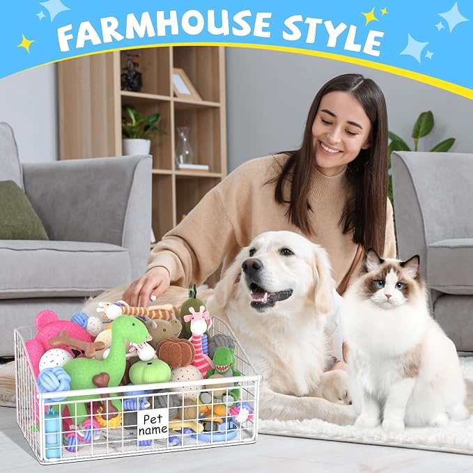 Kaiferty Indestructible Dog Toy basket, Medium Toy Box - Image 6
