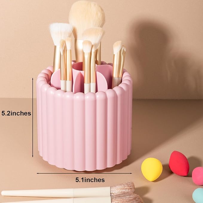 Anyoifax 360 Rotating Makeup Brush Holder 7 Slots Make Up Brush Organizer - Image 7