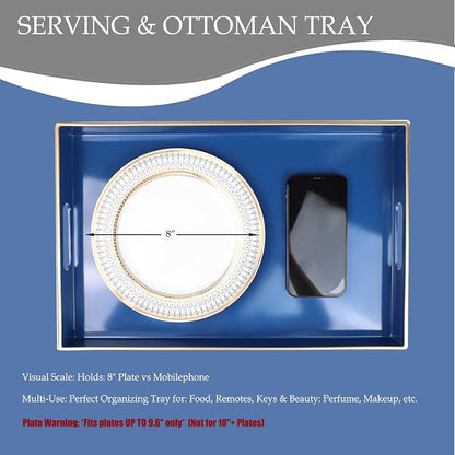 Spsyrine Blue Decorative Serving Tray - Image 4