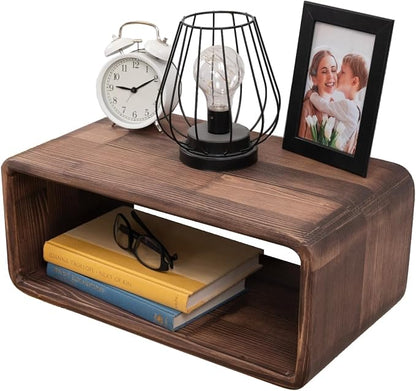 Floating Nightstand Wooden, Bedside Table, Nightstand Shelf, Wall Mounted by Woodches