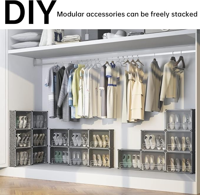 MAGINELS 4-Tier Slim Shoe Rack Organizer and Tall Storage - Image 4