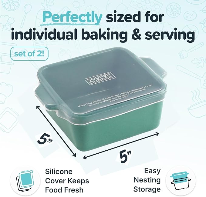 Souper Cubes Ceramic Baking Dishes 2.0-5" x 5" Baking Dishes - Image 2